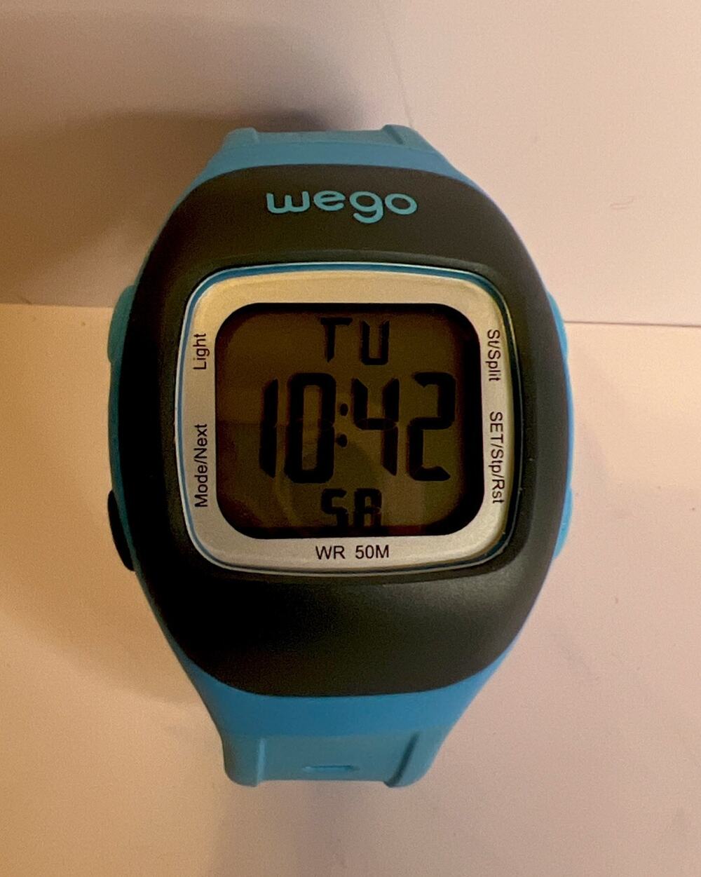Wego 9433 Unisex Adult Blue Digital Watch Water Resistant